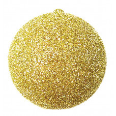 Елочная фигура Шар с блестками, 20 см, цвет золотой